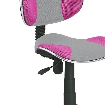 Detská stolička na kolieskach Flash 2 - sivá / ružová