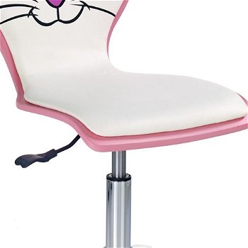 Detská stolička na kolieskach Kitty 2 - ružová / biela