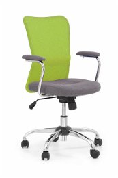 Detská stolička na kolieskach s podrúčkami Andy - zelená / sivá
