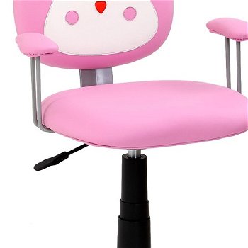Detská stolička na kolieskach s podrúčkami Kitty - ružová / biela
