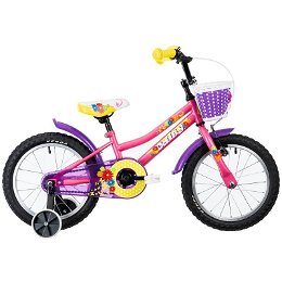 Detský bicykel DHS Daisy 1602 16" 7.0 Farba Pink, Veľkosť rámu 8" (105-125 cm)