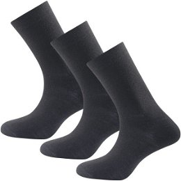 Devold DAILY MERINO MEDIUM SOCK 3PK Detské ponožky, čierna, veľkosť