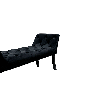 Dizajnová lavica, čierna Velvet látka/kaučukové drevo, 160 cm, HEMY TYP 1