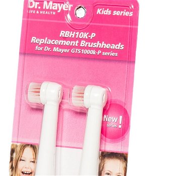 Dr. Mayer Náhradná čistiaca hlava pre detskú kefku ružová GTS1000K 2 ks