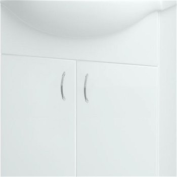 Dreja - Kúpeľňová skriňa PLUTO SZD2 60 - N01 Biela lesk / N01 Biela lesk 52334