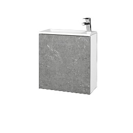 Dreja - Kúpeľňová skrinka VARIANTE SZD 50 umývadlo Zoom - N01 Biela lesk / D20 Galaxy / Levé 328146