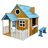 Drevený záhradný domček s lavičkou, verandou a poštovou schránkou, BULEN