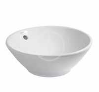 DURAVIT - Bacino Umývadlo na dosku, priemer 420 mm, s prepadom, biela 0325420000