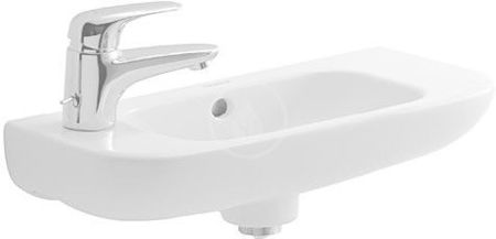 DURAVIT - D-Code Umývadielko, 500x220 mm, s prepadom, s otvorom na batériu vľavo, biela 07065000092