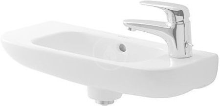 DURAVIT - D-Code Umývadielko, 500x220 mm, s prepadom, s otvorom na batériu vpravo, biela 07065000082