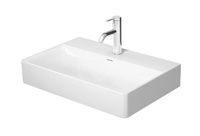 DURAVIT - DuraSquare Umývadlo Compact 600x400 mm, s 1 otvorom na batériu, DuraCeram, alpská biela 2356600041