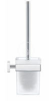 DURAVIT - Karree WC kefa nástenná s držiakom, chróm/mliečne sklo 0099571000