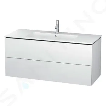 DURAVIT - L-Cube Umývadlová skrinka 550x1020x481 mm, 2 zásuvky, biela mat LC624301818