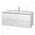 DURAVIT - L-Cube Umývadlová skrinka 550x1020x481 mm, 2 zásuvky, biela mat LC624301818