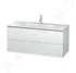 DURAVIT - L-Cube Umývadlová skrinka 550x1020x481 mm, 2 zásuvky, biela mat LC624301818