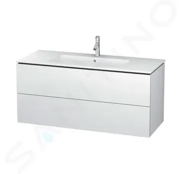 DURAVIT - L-Cube Umývadlová skrinka 550x1020x481 mm, 2 zásuvky, biela mat LC624301818