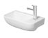 DURAVIT - ME by Starck Umývadielko, 400x220 mm, bez prepadu, s otvorom na batériu vpravo, biela 0717400000