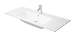 DURAVIT - ME by Starck Umývadlo nábytkové 1230x490 mm, s 1 otvorom na batériu, alpská biela 2336120000