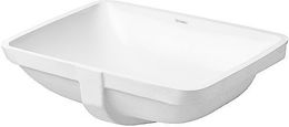 DURAVIT - Starck 3 Umývadlo zápustné, 490x365 mm, bez otvoru na batériu, biela 0305490000