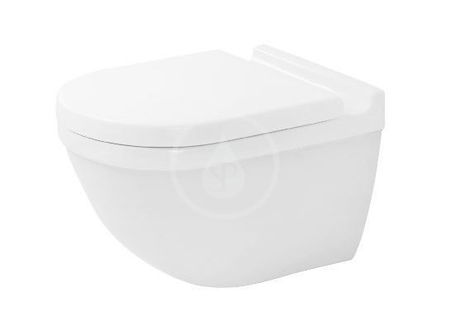 DURAVIT - Starck 3 Závesné WC s doskou SoftClose, Rimless, s WonderGliss, biela 45270900A11