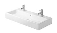 DURAVIT - Vero Dvojumývadlo, 100x47 cm, s 2 otvormi na batérie, alpská biela 0454100024