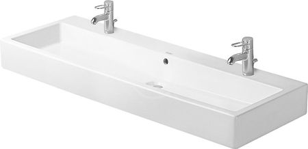 DURAVIT - Vero Dvojumývadlo, 120x47 cm, s 2 otvormi na batérie, alpská biela 0454120024