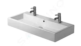 DURAVIT - Vero Dvojumývadlo nábytkové, 1000x470 mm, s prepadom, 2 otvory na batérie, biela 0454100026