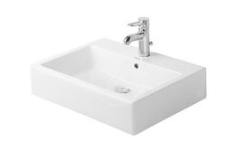 DURAVIT - Vero Umývadlo na dosku, 500x470 mm, s prepadom, s otvorom na batériu, biela 0452500000