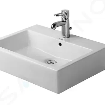 DURAVIT - Vero Umývadlo na dosku, 595x465 mm, s prepadom, s otvorom na batériu, biela 0452600000