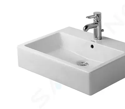 DURAVIT - Vero Umývadlo na dosku, 595x465 mm, s prepadom, s otvorom na batériu, biela 0452600000