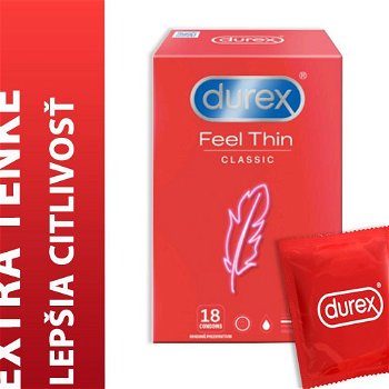 Durex Feel Thin krabička SK distribúcia 18 ks