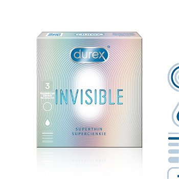 Durex Kondomy Invisible 3 ks