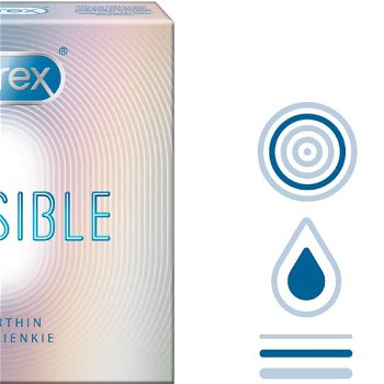 Durex Kondomy Invisible -ZĽAVA - poškodený obal 3 ks
