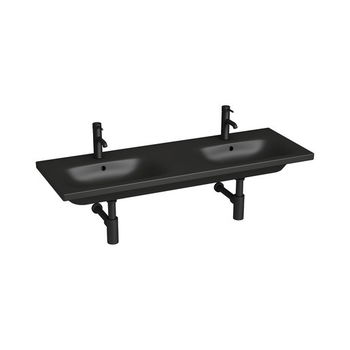 Dvojumývadlo Jika MIo-N 130x45 cm černá mat dva otvory pre batériu H8147147161041