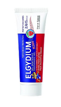 ELGYDIUM Gélová zubná pasta s fluorinolem a jahodovou príchuťou pre deti 2-6 rokov Kids 50 ml