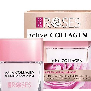 ELLEMARE Denný gélový krém pre zrelú pleť Roses Active Collagen (Wrinkle Filler Gel Cream) 50 ml