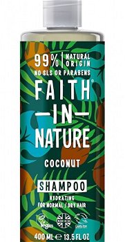 Faith in Nature Hydratačný prírodné šampón pre normálne a suché vlasy Kokos ( Hydrating Shampoo) 400 ml