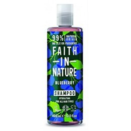 Faith in Nature Hydratačný prírodné šampón pre všetky typy vlasov Čučoriedka ( Hydrating Shampoo) 400 ml