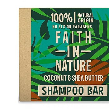Faith in Nature Tuhý šampón Kokos a bambucké maslo (Shampoo Bar) 85 g