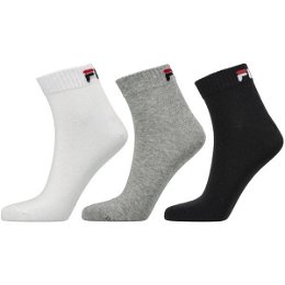 Fila QUARTER PLAIN SOCKS 3P Ponožky, čierna, veľkosť