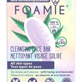 Foamie Čistiace pleťové mydlo pre problematickú pleť I ( Clean sing Face Bar) In You with CBD and Lavender Oil 60 g