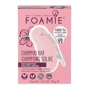 Foamie Šampón pre poškodené vlasy Hibiskiss (Shampoo Bar) 80 g