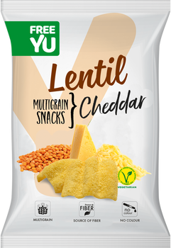 FreeYu Lentil multigrain snack Cheddar 70 g