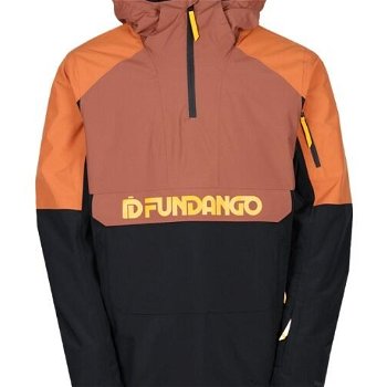 FUNDANGO BURNABY Pánska lyžiarska/snowboardová bunda, oranžová, veľkosť
