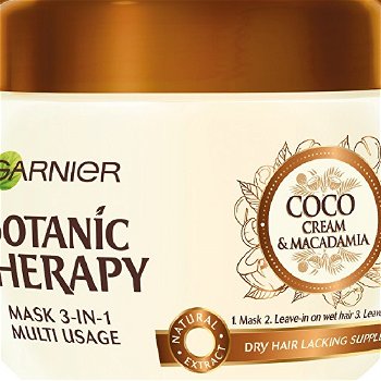 Garnier Vyživujúce a zvláčňujúce maska Botanic Therapy (Coco Milk & Macadamia Mask) 300 ml