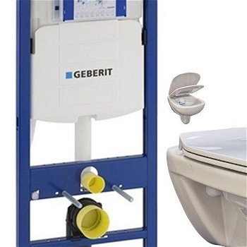 GEBERIT Duofix bez tlačidla + WC bez oplachového kruhu Edge + SEDADLO 111.300.00.5 EG1