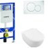 GEBERIT - Duofix Modul na závesné WC s tlačidlom Sigma01, alpská biela + Villeroy Boch - WC a doska, DirectFlush, SoftClose, CeramicPlus 111.300.00.5 NI1