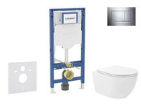 GEBERIT - Duofix Set předstěnové instalace, klozetu Oudee Vortex a sedátka softclose, tlačítko Sigma30, chrom SANI11CA1153B