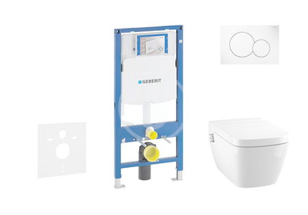 GEBERIT - Duofix Set predstenovej inštalácie, klozetu a dosky Tece One, tlačidla Sigma01, Rimless, SoftClose, alpská biela 111.300.00.5 NT1