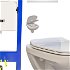 GEBERIT DuofixBasic s bielym tlačidlom DELTA21 + WC bez oplachového kruhu Edge + SEDADLO 458.103.00.1 21BI EG1